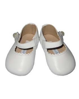 Elephantito Baby Girls White Mary Jane Shoes
