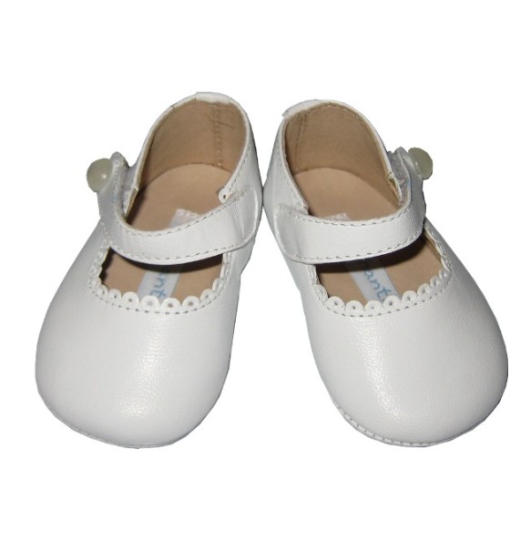 Elephantito Baby Girls White Mary Jane Shoes