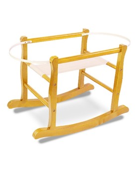 Jolly Jumper Deluxe Rocking Moses Basket Oak Stand
