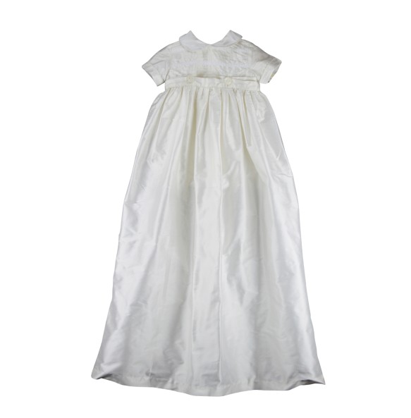 Marco & Lizzy Boys White Silk Detachable Christening  Gown