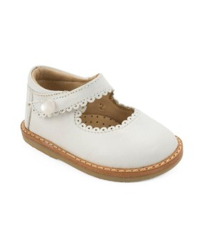 Elephantito Girls White Mary Jane Shoes 