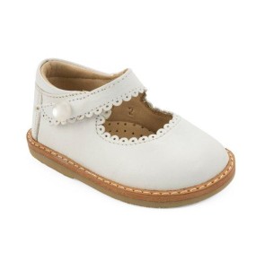 Elephantito Girls White Mary Jane Shoes 